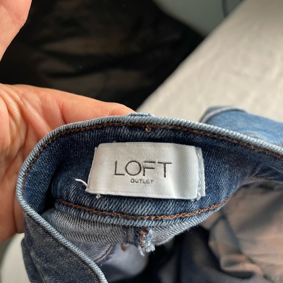 Loft Outlet High Rise Skinny Curvy Button Fly Jeans Size 6 - Picture 10 of 16